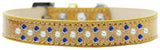 Sprinkles Ice Cream Dog Collar Pearl And Blue Crystals