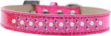 Sprinkles Ice Cream Dog Collar Pearl And Bright Pink Crystals