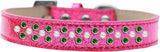 Sprinkles Ice Cream Dog Collar Pearl And Emerald Green Crystals