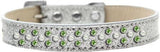 Sprinkles Ice Cream Dog Collar Pearl And Lime Green Crystals