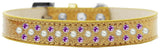 Sprinkles Ice Cream Dog Collar Pearl And Purple Crystals