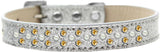 Sprinkles Ice Cream Dog Collar Pearl And Yellow Crystals