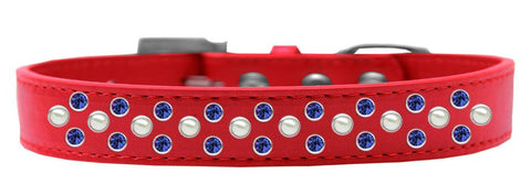 Sprinkles Dog Collar Pearl And Blue Crystals