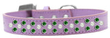 Sprinkles Dog Collar Pearl And Emerald Green Crystals