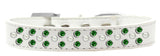 Sprinkles Dog Collar Pearl And Emerald Green Crystals