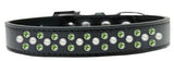 Sprinkles Dog Collar Pearl And Lime Green Crystals