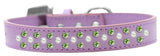 Sprinkles Dog Collar Pearl And Lime Green Crystals