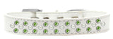 Sprinkles Dog Collar Pearl And Lime Green Crystals