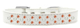 Sprinkles Dog Collar Pearl And Orange Crystals