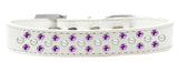 Sprinkles Dog Collar Pearl And Purple Crystals