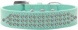 Three Row Ab Crystal Dog Collar