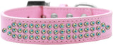 Three Row Ab Crystal Dog Collar