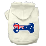 Bone Shaped Australian Flag Screen Print Pet Hoodies