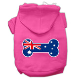 Bone Shaped Australian Flag Screen Print Pet Hoodies