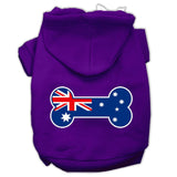 Bone Shaped Australian Flag Screen Print Pet Hoodies