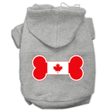 Bone Shaped Canadian Flag Screen Print Pet Hoodies