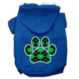 Argyle Paw Green Screen Print Pet Hoodies