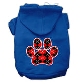 Argyle Paw  Screen Print Pet Hoodies