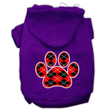 Argyle Paw  Screen Print Pet Hoodies