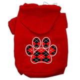 Argyle Paw  Screen Print Pet Hoodies