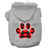 Argyle Paw  Screen Print Pet Hoodies