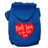 Ruff Love Screen Print Pet Hoodies