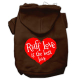 Ruff Love Screen Print Pet Hoodies