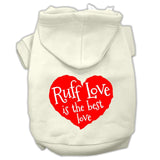 Ruff Love Screen Print Pet Hoodies