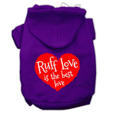 Ruff Love Screen Print Pet Hoodies