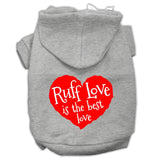 Ruff Love Screen Print Pet Hoodies