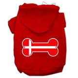 Bone Shaped Denmark Flag Screen Print Pet Hoodies