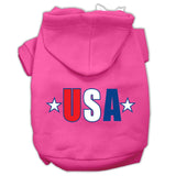 Usa Star Screen Print Pet Hoodies