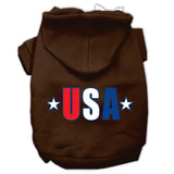 Usa Star Screen Print Pet Hoodies