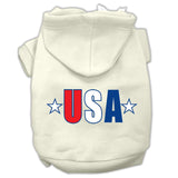 Usa Star Screen Print Pet Hoodies