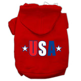 Usa Star Screen Print Pet Hoodies