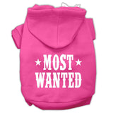 Most Wanted Screen Print Pet Hoodies