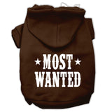 Most Wanted Screen Print Pet Hoodies