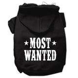 Most Wanted Screen Print Pet Hoodies