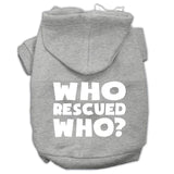 Who Rescued Who Screen Print Pet Hoodies