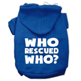 Who Rescued Who Screen Print Pet Hoodies