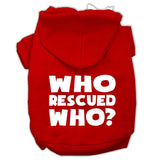 Who Rescued Who Screen Print Pet Hoodies