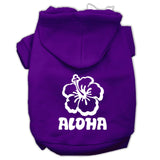 Aloha Flower Screen Print Pet Hoodies