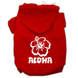 Aloha Flower Screen Print Pet Hoodies