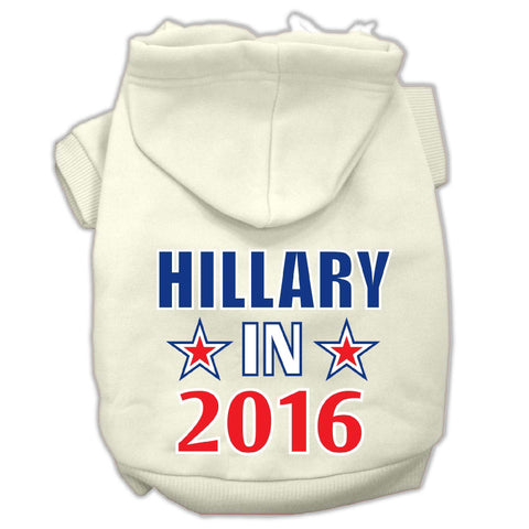 Hillary in 2016 Election Screenprint Pet Hoodies Cream Size L (14)