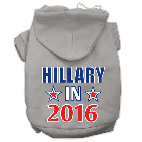 Hillary in 2016 Election Screenprint Pet Hoodies Grey Size XL (16)