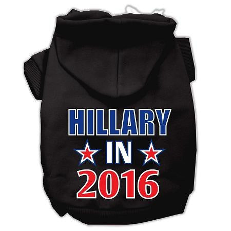 Hillary in 2016 Election Screenprint Pet Hoodies Black Size XXL (18)