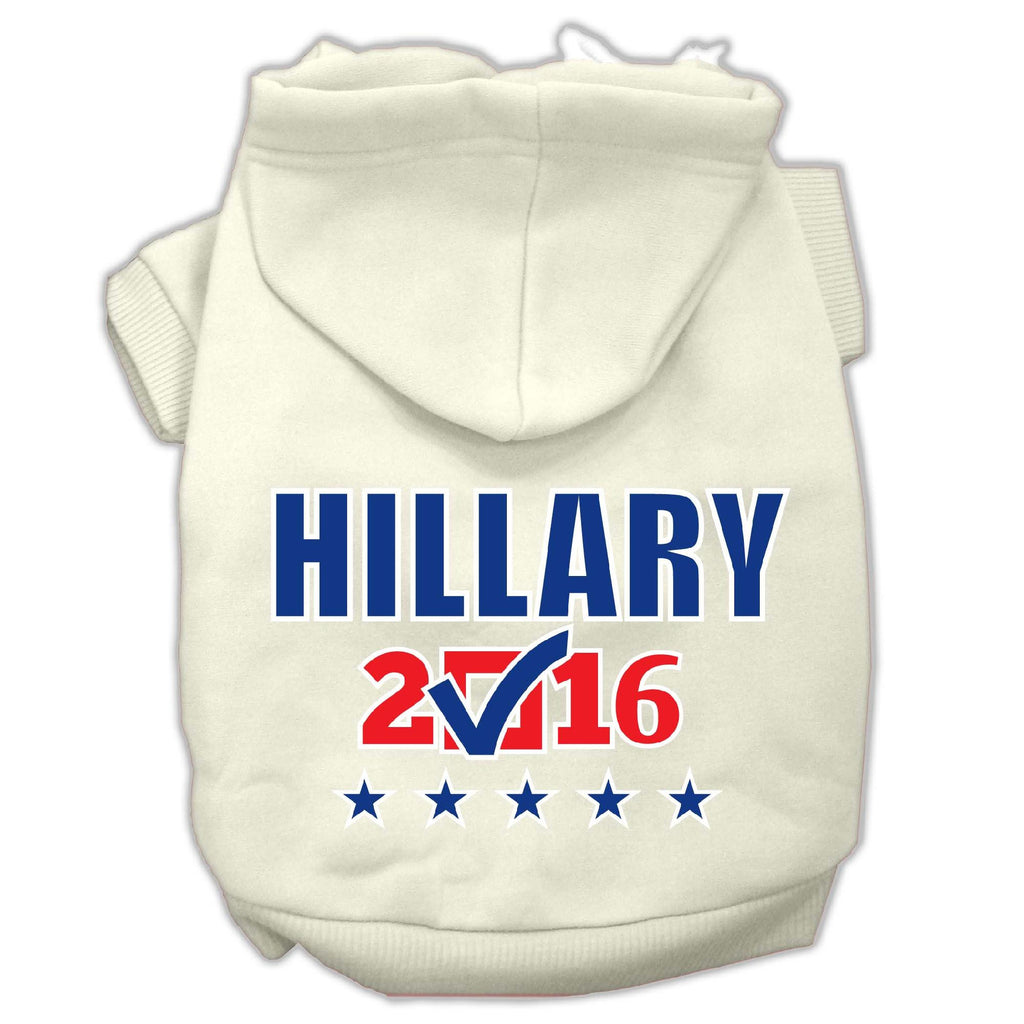 Hillary Checkbox Election Screenprint Pet Hoodies Cream Size L (14)