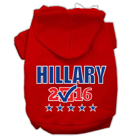 Hillary Checkbox Election Screenprint Pet Hoodies Red Size S (10)