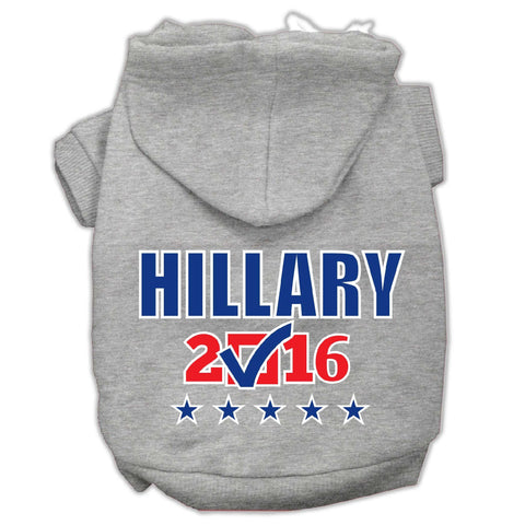 Hillary Checkbox Election Screenprint Pet Hoodies Grey Size XL (16)