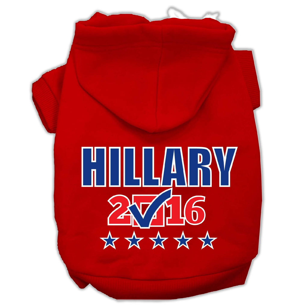 Hillary Checkbox Election Screenprint Pet Hoodies Red Size XS (8)